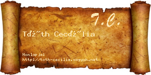 Tóth Cecília névjegykártya