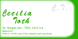 cecilia toth business card