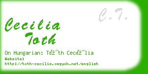 cecilia toth business card